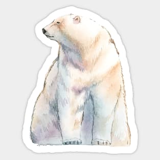 Polar Bear Watercolor Sticker
